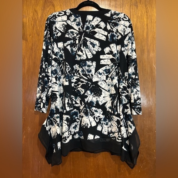 CATOS Womens Black and White Pullover Blouse Size Large - Picture 10 of 11